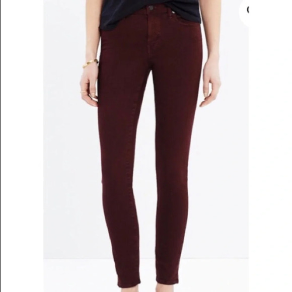 MADEWELL 9" High-Rise Red Skinny Jeans Size 26 - Picture 1 of 6